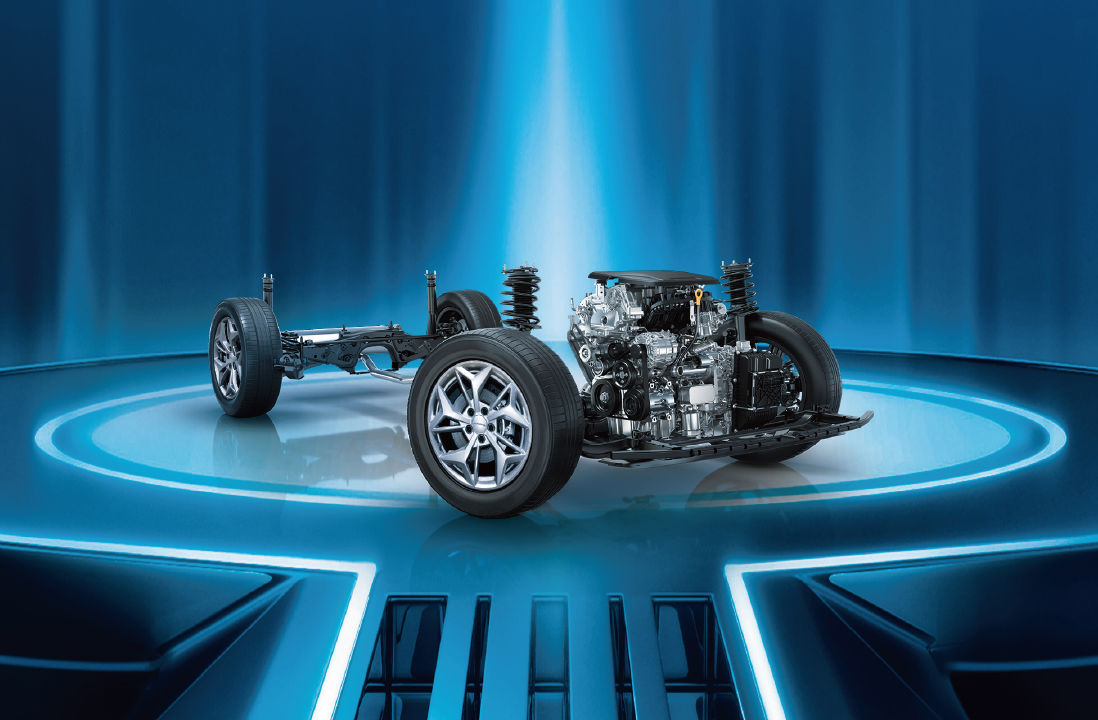 The 1.5GDIT engine with a thermal efficiency of 38%, a maximum rated power of 147HP and a maximum torque of 225N-m.